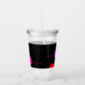 Ball en line in zwart acryl drinkbeker (Links)