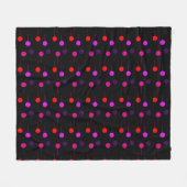 Ball en line on black fleece deken (Voorkant (Horizontaal))