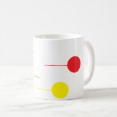 Ball en line on white koffiemok (Voorkant rechts)