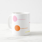 Ball en line on white koffiemok (Voorkant links)