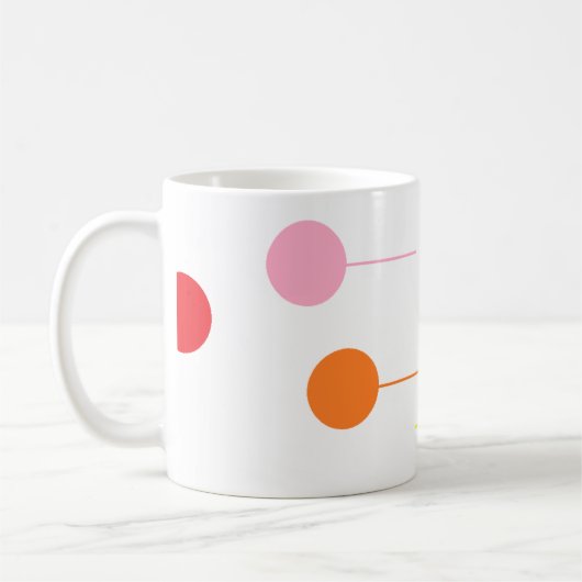 Ball en line on white koffiemok (Links)