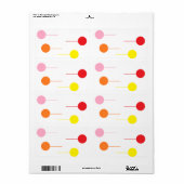 Ball en line op wit etiket (Full Sheet)