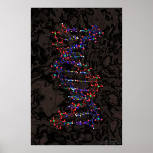 Ball en Stick tegen Granite Poster (Voorkant)