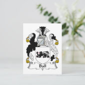 Ball Family Crest Briefkaart (Staand voorkant)