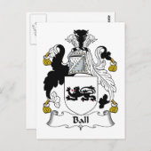 Ball Family Crest Briefkaart (Voorkant / Achterkant)