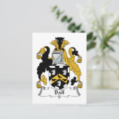 Ball Family Crest Briefkaart (Staand voorkant)