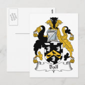 Ball Family Crest Briefkaart (Voorkant / Achterkant)