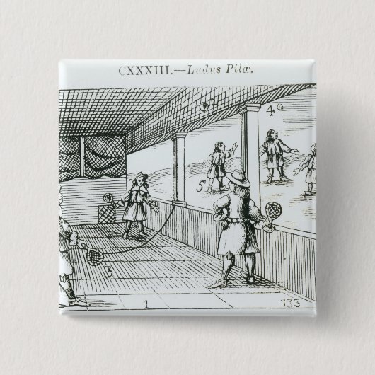Ball Game Vierkante Button 5,1 Cm (Voorkant)
