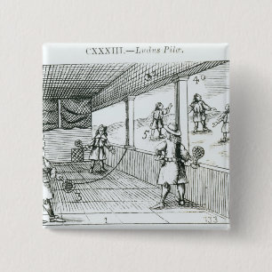 Ball Game Vierkante Button 5,1 Cm