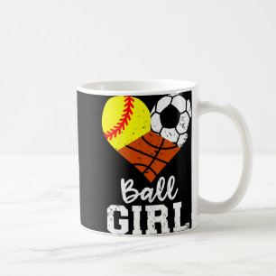 Ball Girl Funny Softbal Voetbal Basketbal Meisje P Koffiemok