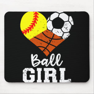 Ball Girl Funny Softbal Voetbal Basketbal Meisje P Muismat