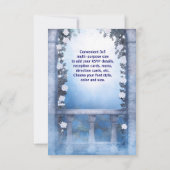 Ball Gown Royal Navy Blue Roos Quinceanera RSVP Kaartje (Achterkant)