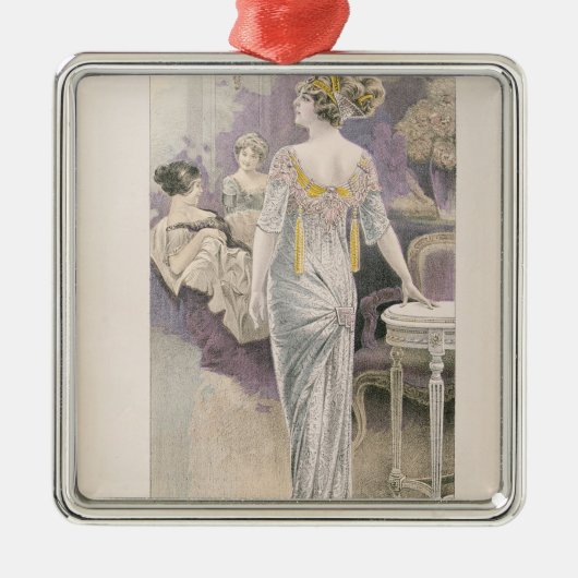 Ball gown, van "Les Grandes Modes de Paris" Metalen Ornament (Voorkant)