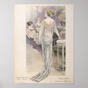 Ball gown, van "Les Grandes Modes de Paris" Poster