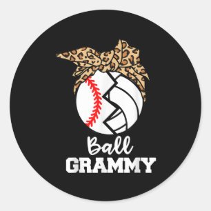 Ball Grammy Fun Baseball Volleyball Grammy Ronde Sticker