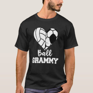Ball Grammy Heart Funny Soccer Volleyball Grammy T-shirt