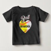 Ball Grandma Baseball Softball Heart T-Shirt (Voorkant)