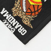 Ball Grandma Funny Softball Basketball Fleece Deken (Hoek)