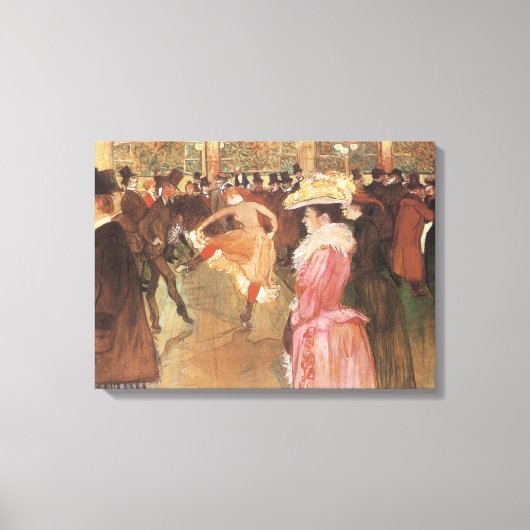 Ball in de Nightclub door Toulouse Lautrec Canvas Afdruk (Voorkant)