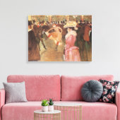Ball in de Nightclub door Toulouse Lautrec Canvas Afdruk (Insitu (Woonkamer))
