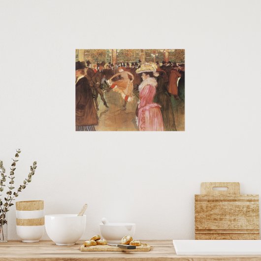 Ball in de Nightclub door Toulouse Lautrec Poster (Keuken)