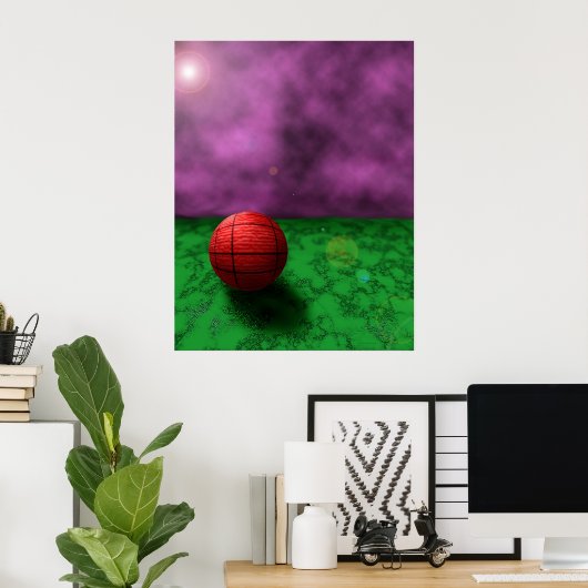 Ball-landschap mandje poster (Thuiskantoor)