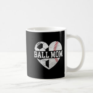 Ball Ma Heart Fun Baseball Soccer Mam Koffiemok