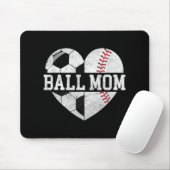Ball Ma Heart Fun Baseball Soccer Mam Muismat (Met muis)