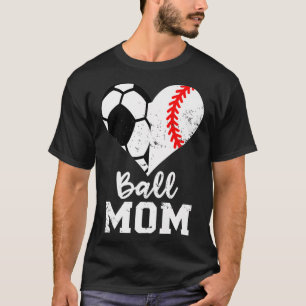 Ball Ma Heart Funny Baseball Soccer Mam Premium T-shirt