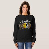 Ball Ma Leopard Funny Soccer Softball Player Ma Trui (Voorkant volledig)