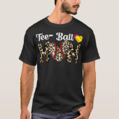Ball Ma Moederdag T-shirt Teeball Ma Baseball Fun (Voorkant)