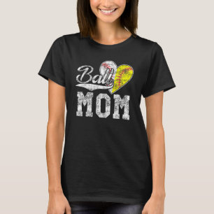 Ball mam Baseball Softball Heart Sport T-shirt