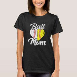 Ball mam Baseball Softball Mama Team Sports T-shirt