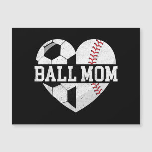 Ball mam Shirt Heart Funny Baseball Soccer Mam