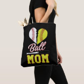 Ball mama Baseball Softball mama Tote Bag (Dichtbij)