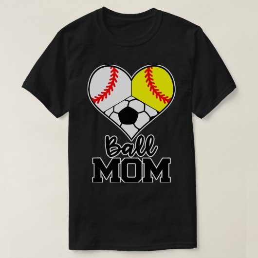 Ball mama Funny Baseball Softball T-shirt (Design voorkant)