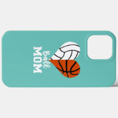 Ball mama Heart Funny Volleyball Basketball mama Case-Mate iPhone Case (Achterkant (horizontaal))