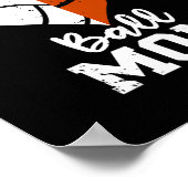 Ball mama Heart Funny Volleyball Basketball mama Poster (Hoek)