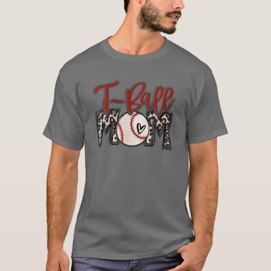 Ball mama Leopard Teeball mama Funny Ball moeder T-shirt (Voorkant)