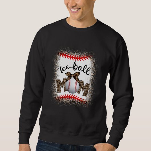 Ball mama Moederdag Teeball Ma Leopard 4 Trui (Voorkant)