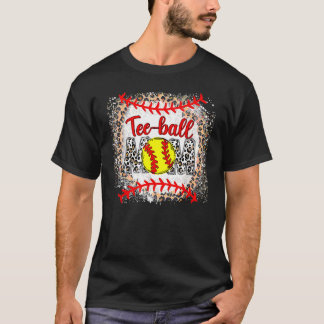 Ball mama Moederdag Teeball Ma Leopard Sports T-shirt