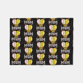 Ball mama Softball Baseball Lovers Funny Moeder's Fleece Deken (Voorkant (Horizontaal))
