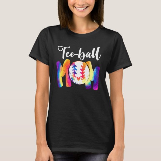 Ball mama T-shirt Moederdag Teeball Ma Leopard Fun (Voorkant)