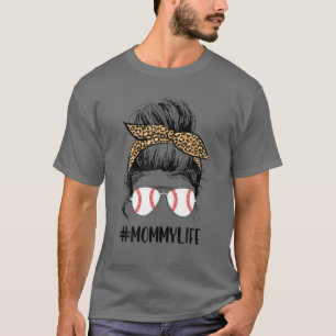 Ball mammie Life Messine Bun Leopard Teeball mammi T-shirt