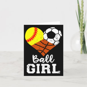 Ball Meisje Fun Softbal Voetbal Basketbal Meisje Kaart