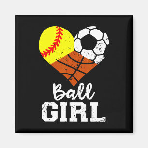 Ball Meisje Fun Softbal Voetbal Basketbal Meisje Magneet