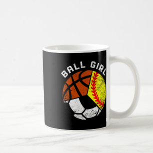 Ball Meisje Fun Softbal Voetbal Basketballer Koffiemok