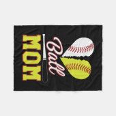 Ball Mom Baseball Softball Mom Fleece Deken (Voorkant (Horizontaal))