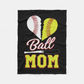 Ball Mom Baseball Softball Mom Fleece Deken (Voorkant)