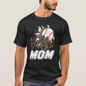 Ball Mom Leopard Baseball Softball Mama Women Moth T-shirt (Voorkant)